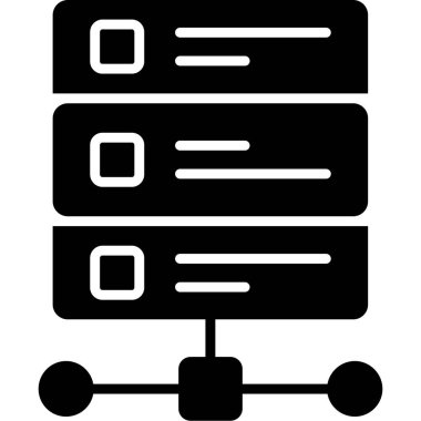 Server simgesinin, basit vektör çizim