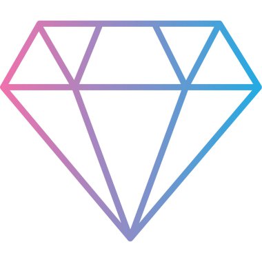 Elmas simgesi vektör illüstrasyonu