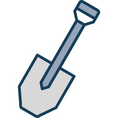 Balta simgesi. Basit bir çizim. Beyaz arkaplanda izole edilmiş ağ ve mobil tasarım için balta vektör simgeleri