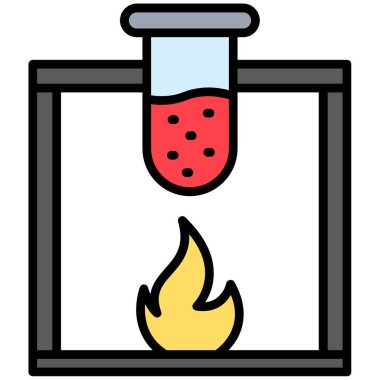 Bir ateşin vektör illüstrasyonu