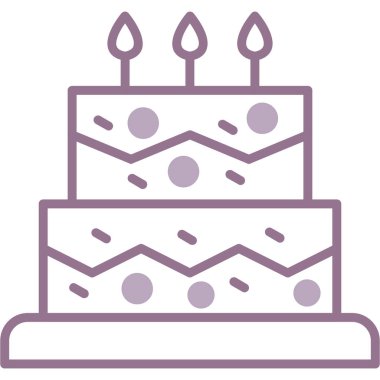 Kek. Web simgesi basit illüstrasyon