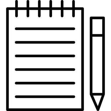 Not Defteri Vektör Resimleri, Basit Simge