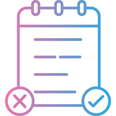 kontrol listesi simgesi vektör illüstrasyonu