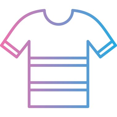 Bir t-shirt simgesinin vektör illüstrasyonu