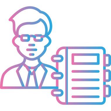 avatar iş adamı simgesi ana hatlarıyla