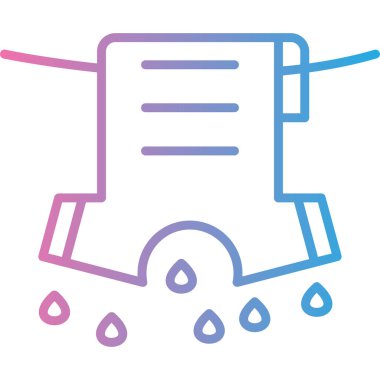 Modern b 'nin vektör illüstrasyonunda su ikonu yok