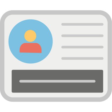 Kart. Web simgesi basit illüstrasyon