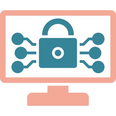 veri güvenlik vektör simgesi. düz simge tasarımı.