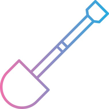 kürek simgesi vektör illüstrasyonu