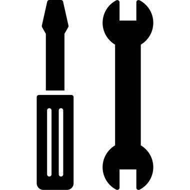 Beyaz arkaplanda araç simgesi ayarlandı