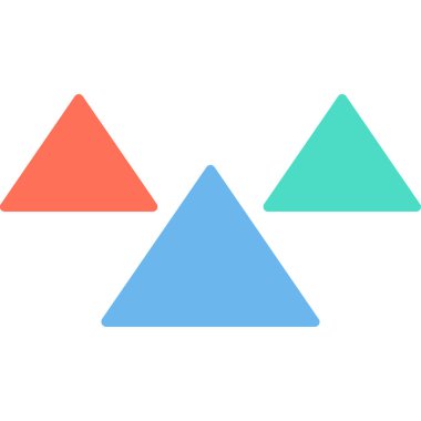 Dağlar. Web simgesi basit illüstrasyon