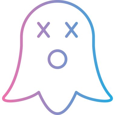 Hayalet. Web simgesi basit illüstrasyon