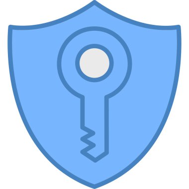 Güvenlik kalkanı. Web simgesi basit tasarım