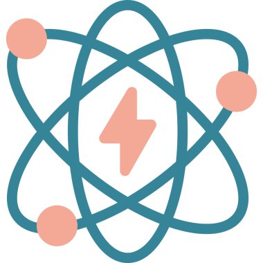 atom simgesi vektör illüstrasyonu