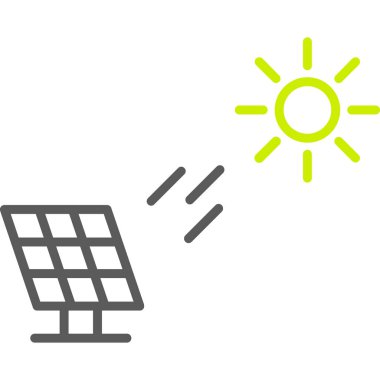 Güneş enerjisi paneli. Güneş enerjisi. Güneş enerjisi. vektör illüstrasyonu