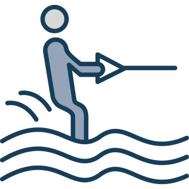 Yüzme havuzu. Web simgesi vektör illüstrasyonu