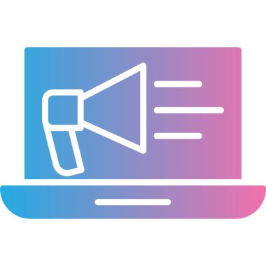 Megafon ikonu vektör illüstrasyonu