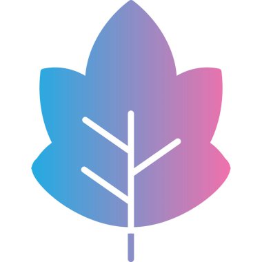 Yaprak simgesi, vektör illüstrasyonu basit tasarım