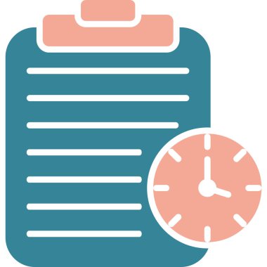 Zaman Yönetimi vektör simgesi modern basit vektör illüstrasyonu