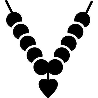 Kolye. Web simgesi basit illüstrasyon