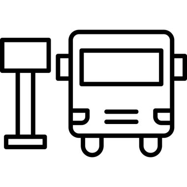 bus simgesi vektör illüstrasyonu