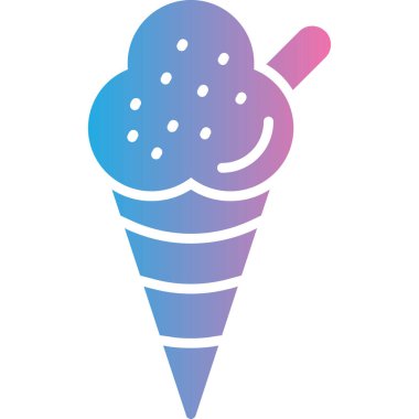 Dondurma. Web simgesi basit illüstrasyon