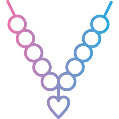 Kolye. Web simgesi basit illüstrasyon