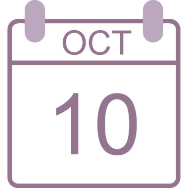 Tek bir günlük takvimdeki 9 Ekim tarihi