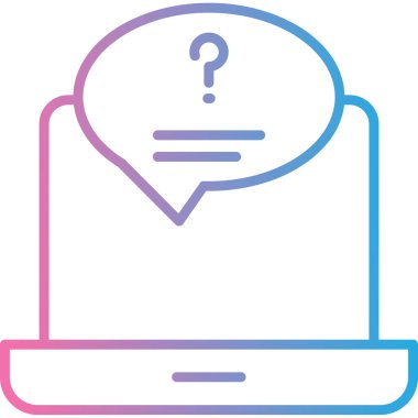 Soru ikonu. Basit resimleme