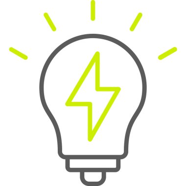 Enerji. Web simgesi basit illüstrasyon