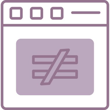 Tarayıcı penceresi. Web simgesi basit illüstrasyon