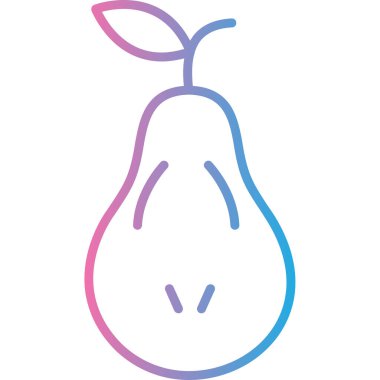 armut meyve simgesi, vektör illüstrasyonu