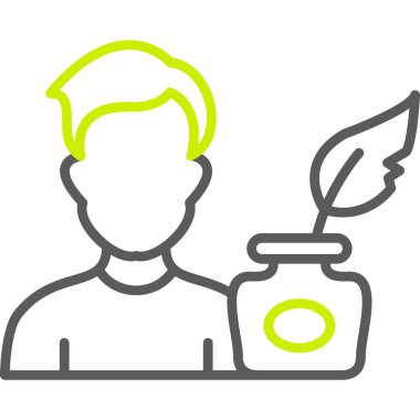 Fırça çizgisi vektör dizaynına sahip adam