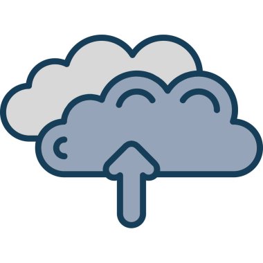 Bulut simgesi vektör illüstrasyonu