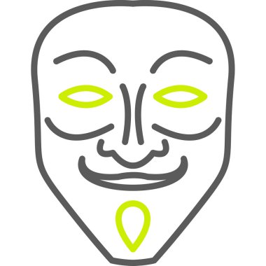 maske simgesi vektör illüstrasyonu