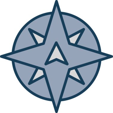 Pusula. Web simgesi basit illüstrasyon