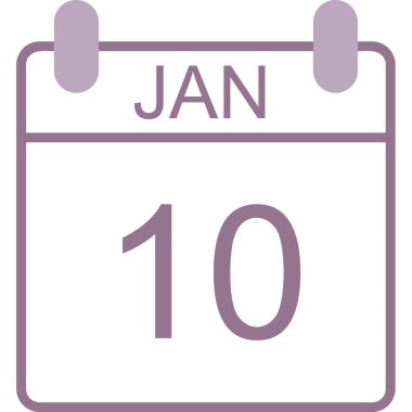 10 Ocak tek bir günlük takvimdeki tarih