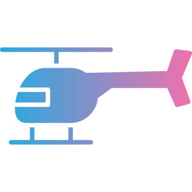 Helikopter simgesi vektör illüstrasyonu
