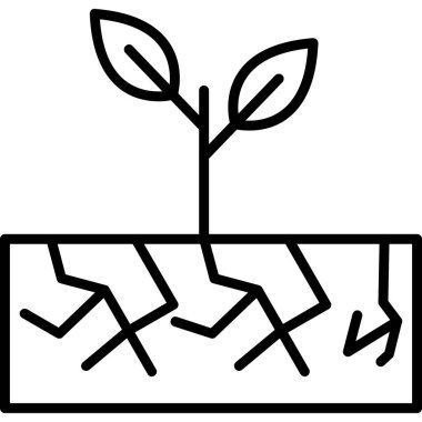 Bitki. Web simgesi basit illüstrasyon