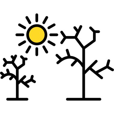 Ağaçlar. Web simgesi basit illüstrasyon