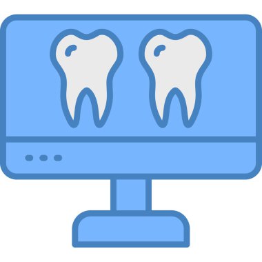 Diş bakımı modern simgesi, vektör illüstrasyonu