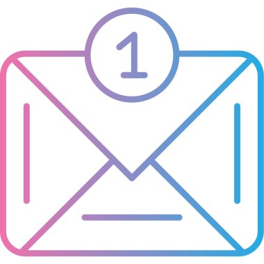 posta vektör simgesi. biçim düz yuvarlak simge, mor renk, yuvarlak düğme, beyaz arkaplan.