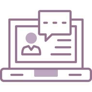 dizüstü bilgisayarla konuşma balonu