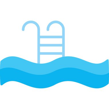 havuz suyu düz vektör simgesi