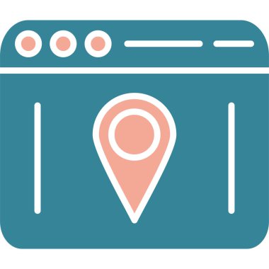 Harita işaretleyici düz vektör simgesi