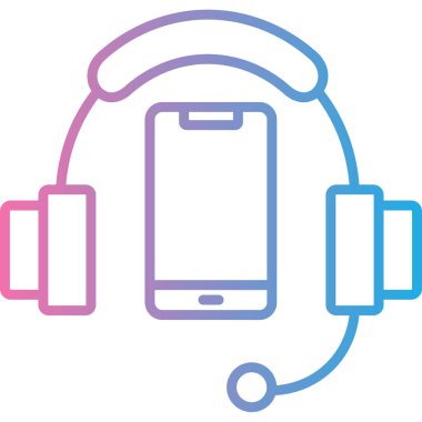 kulaklık simgesi vektör illüstrasyonu