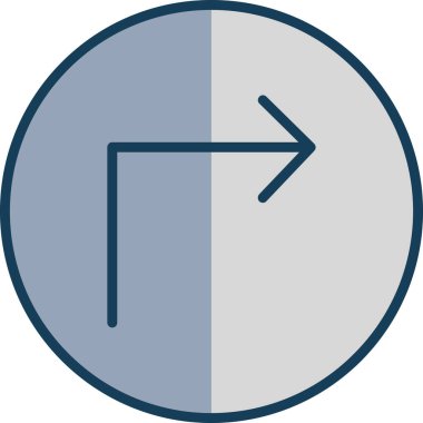 Sağ ok vektör simgesi modern basit tasarım