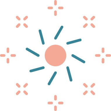 Güneş. Web simgesi basit illüstrasyon