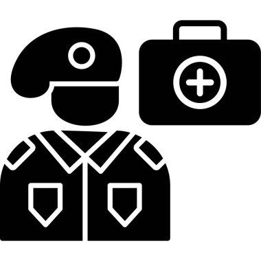 Askeri çanta vektör resimli asker.