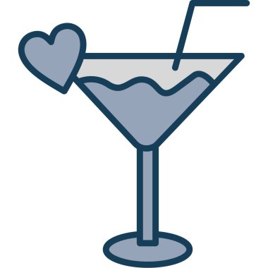 içecek içecek ikonu doldurulmuş - taslak biçiminde